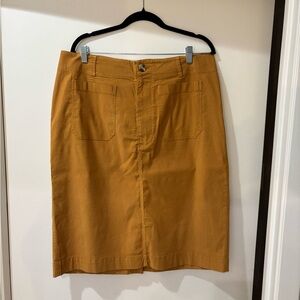 Anthropologie Mustard Pencil Skirt